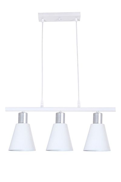 Fer Avize Trendy Modern Design Cafe Kitchen Living Room White Colored 3-Piece Chandelier