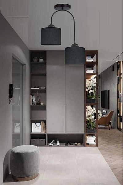 Fer Avize Black Janin Modern Decorative Plop - 2-Piece Headed Chandelier for Living Room and Bedroom