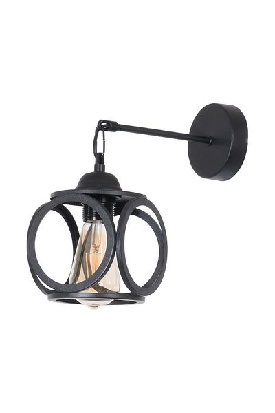 Fer Avize Lotus Sconce Modern Design Dim Black Color Living Room - Hall - Wall Sconce