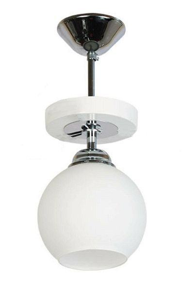Biotronik Bolivar White Color Body White Glass Hall - Kitchen Single Chandelier