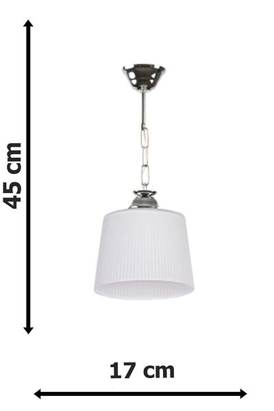 Fer Avize Space Modern Chandelier White Glass Single Chandelier