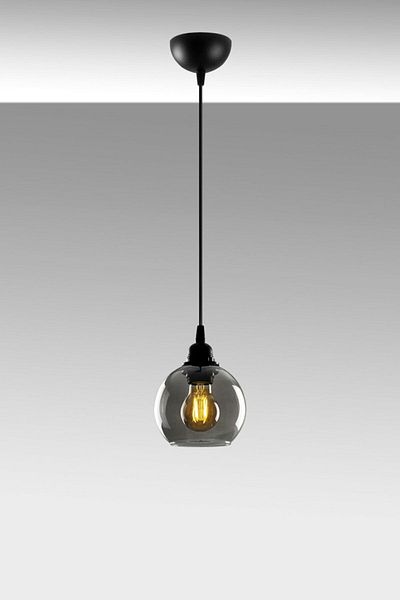 Biotronik Opvik Special Design Modern Sports Black Color Smoked Glass Pendant Lamp Living Room - Kitchen - Bedroom Single Chandelier