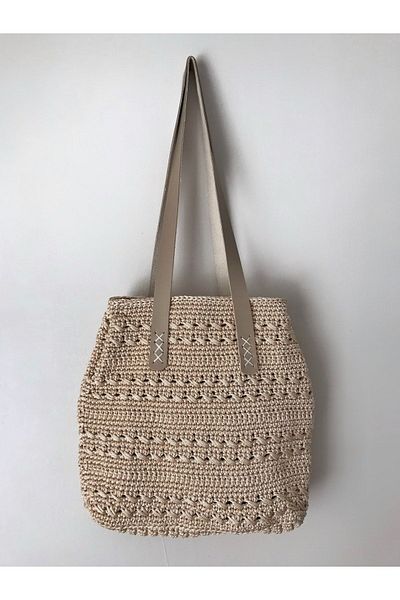 Parla Life Geanta de mana Macrame de dama lucrata manual 30x30 Cm