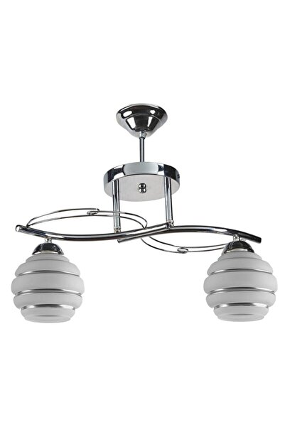 Fer Avize Rengin Modern Krom Renk 2046 Gümüş Camlı Salon - Mutfak - Yatak Oda...