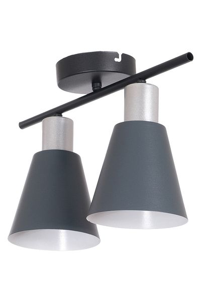 Fer Avize Cool Modern Design Bedroom - Living Room - Kitchen - Cafe Anthracite Color 2-Piece Chandelier