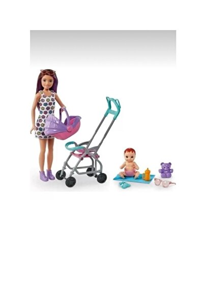 mattel Barbie Bebek Bakıcısı Bebeği Ve Aksesuarları Oyun Seti Gxt34