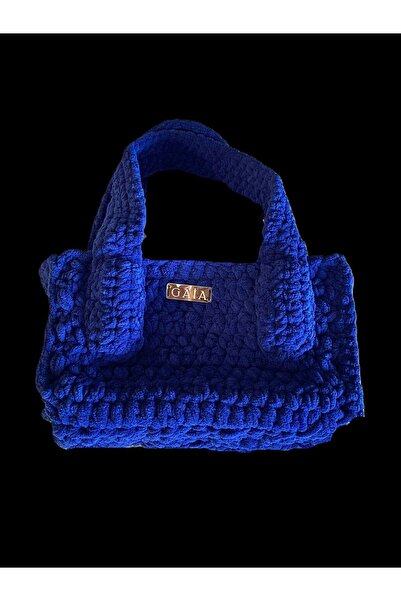 Gaia Синя оксамитова сумка