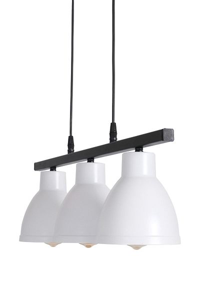 Fer Avize Denis Modern Design Living Room - Kitchen - Cafe Black Case White Color 3-Piece Chandelier