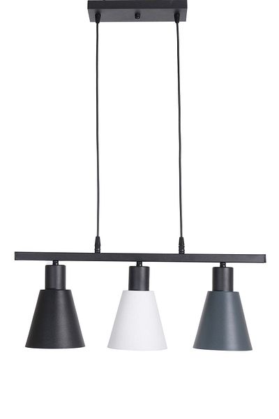 Fer Avize Trend Modern Design Living Room - Kitchen - Cafe Black - White - Anthracite Color 3-Piece Chandelier