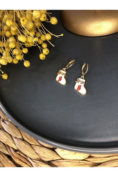 Stoneday Christmas New Year Christmas Concept Christmas Socks Earrings