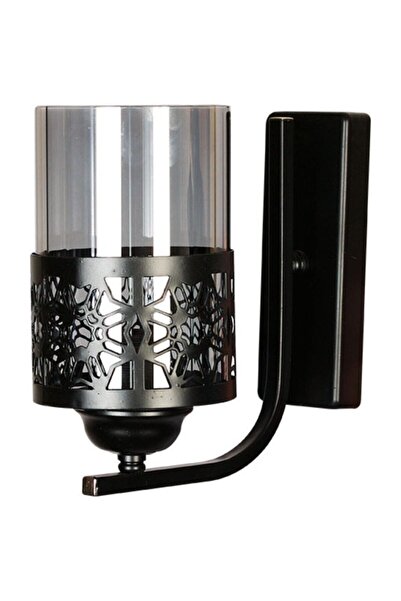 Fer Avize Miray Authentic Style Black Sconce with Glass