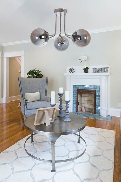 Fer Avize Daisy Modern Chrome Color Globe Smoked Glass Living Room - Kitchen - Bedroom 3-Piece Chandelier