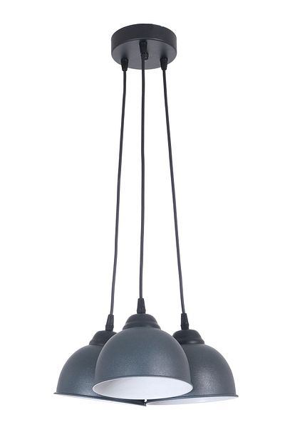 Fer Avize Zero Modern Design Bedroom - Cafe - Kitchen - Living Room Anthracite Color 3-Piece Chandelier