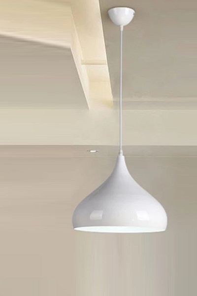 Fer Avize Reyes Modern Rustic Metal White Color Pendant Lamp Cafe - Kitchen Single Chandelier