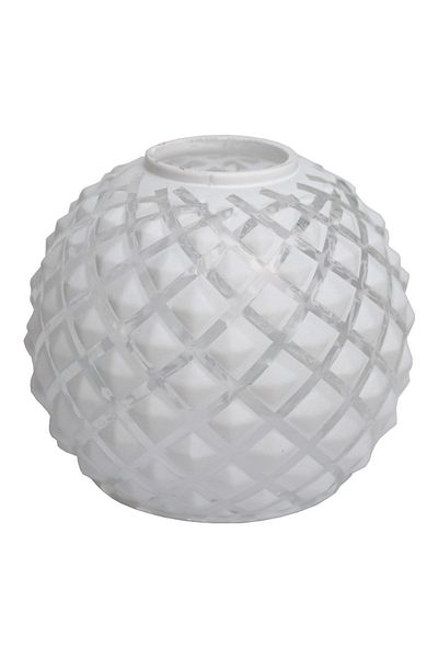 Fer Avize White Color Embossed Fercam Chandelier Glass - 141