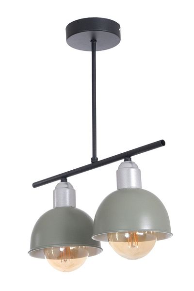 Fer Avize Elton Modern Design Bedroom - Living Room - Kitchen - Cafe Green Color 2-Piece Chandelier