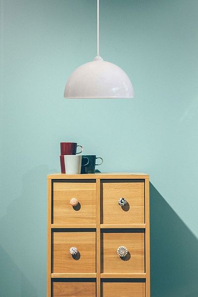 Fer Avize Luppo Modern Design Metal White Inside White Cafe - Kitchen Single Chandelier