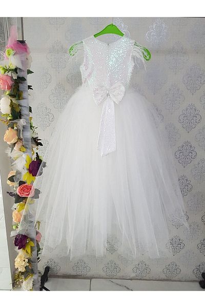 Kidstore Παιδικά μακριά φορέματα με φιόγκο στην πλάτη