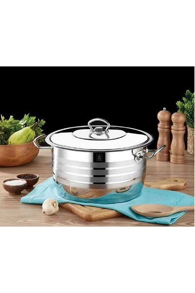 SAFINOX Flavia Steel Deep Pot 28X17 cm - 10.5 Liters