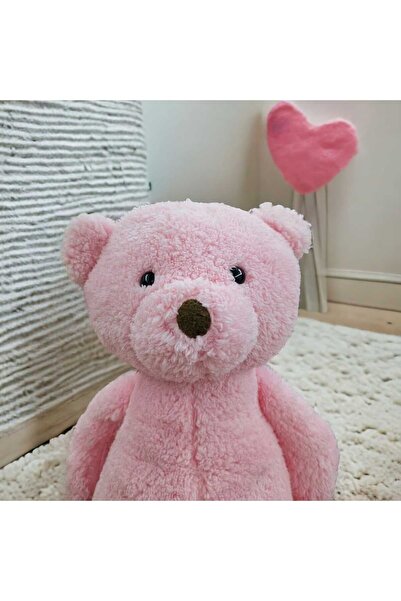 Mellito Toyzz 50 Cm Pembe & Sevimli & Ayıcık & Peluş Uyku Arkadası Ayı Yastık