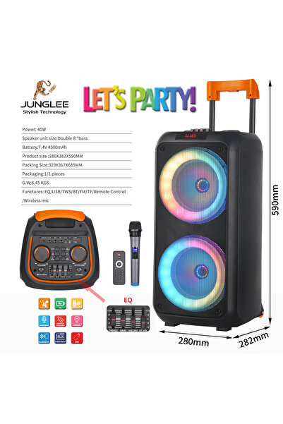 SIGHTZER NDR-1096 BÜYÜK BOY BLUETOOTH HOPARLÖR KABLOSUZ TEKERLEKLİ TAŞINABİLİ...