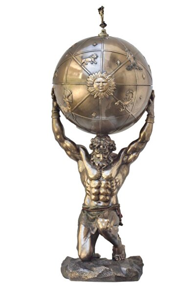 Veronese Büyük Atlas Titan Heykeli. Yunan Mitolojisi Atlas Titan Mücevher Kut...