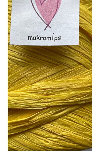 Makromİps YUMUŞAK RAFYA İP 100 gr KAĞIT NATURA DOĞAL RAFFİA AYNA ŞAPKA ÇANTA SUPLA ÖRGÜ İPİ