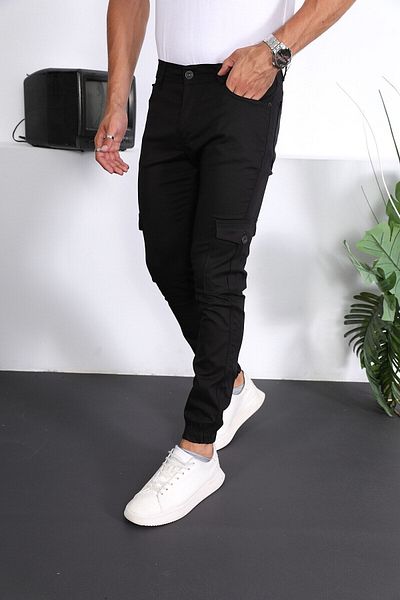 ENZİM JEANS Men's Slim Fit Elasticated Cargo Pants