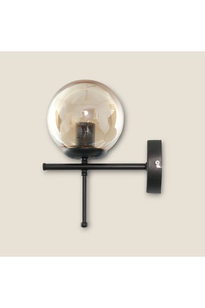 Fer Avize Cello Sconce Modern Design Black Color White Glass Cafe - Kitchen - Bedroom - Hall Wall Sconce