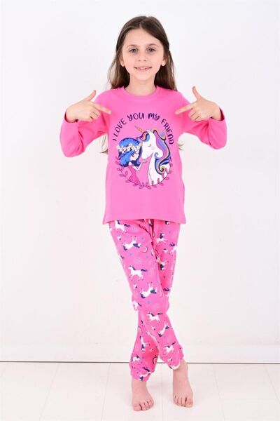 vitmo Egyszarvú mintás lány hosszú ujjú pizsama szett - My Friend