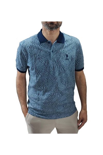 U.S. Polo Assn. Μπλουζάκι POLO ASSN με μοτίβο POLO NECK - ΓΚΡΙ - XL - ST07409-GRAY-XL
