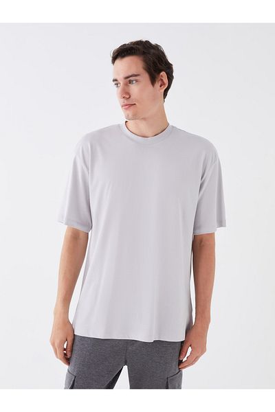 LC Waikiki Herren-T-Shirt mit Rundhalsausschnitt und kurzen Ärmeln aus gekämmter Baumwolle