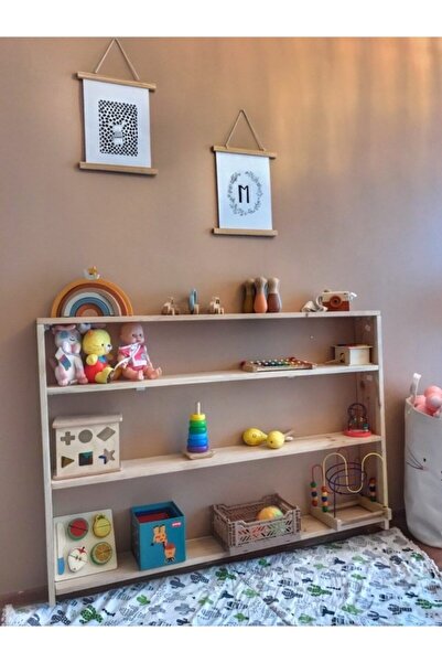 MrtAhşap Oyuncak Rafı (Kitaplık)