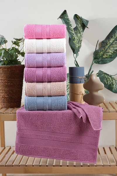 G Amour Amour Jacquard 6-Piece Towel Set - Hand and Face Towel