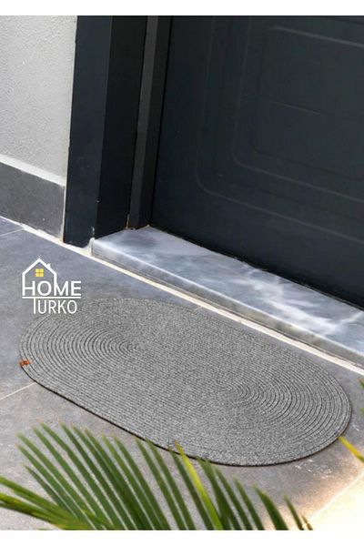 HomeTurko Wicker, Jute Patterned Modern Interior and Exterior Door Mat, Balcony Mat, Bathroom Mat / Gift.