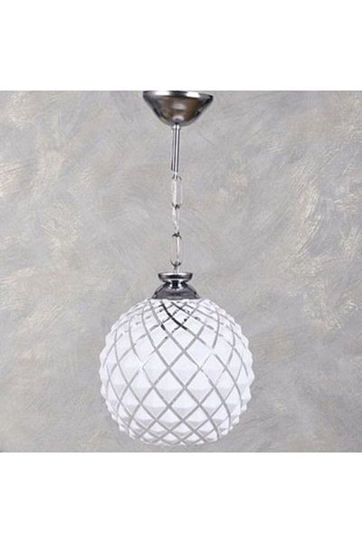 Biotronik Modern Design 141 Embossed Glass Living Room - Kitchen Single Chandelier