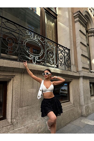 LB Laluna Butik Fustă scurtă din dantelă Mykonos de damă