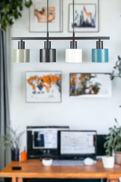 Fer Avize Mısra Special Design - Modern - Cafe - Kitchen - Living Room 4 Row Pendant Lamp Chandelier