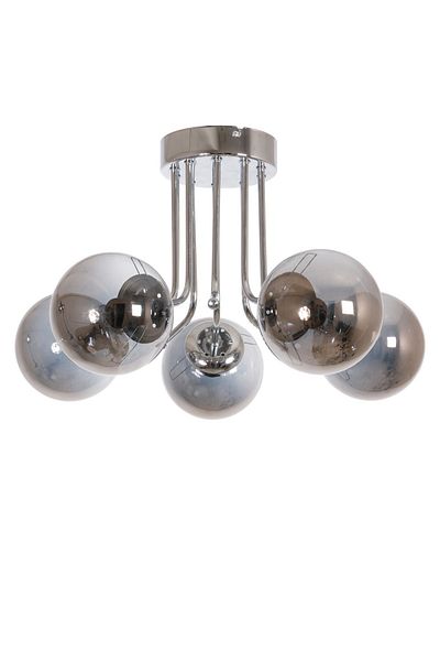 Fer Avize Daisy Modern Color Globe Glass Living Room - Kitchen - Bedroom 5-Piece Chandelier