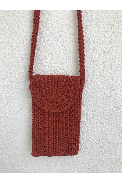 Parla Life Geanta Portofel Telefon Macrame 12x20 Cm - Tricotata manual