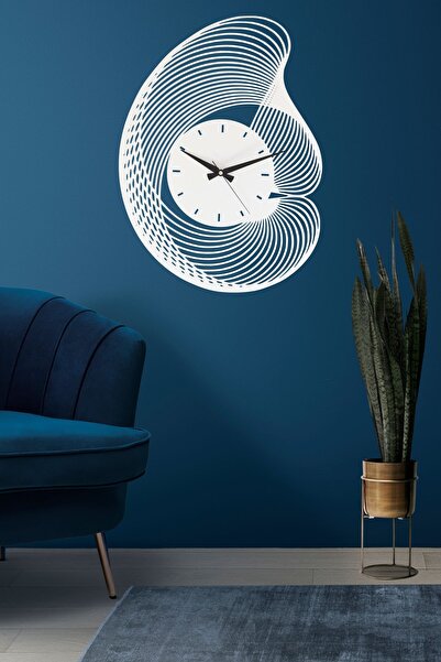 zuufhome Chic Dekoratif Metal Duvar Saati 60x45 Cm