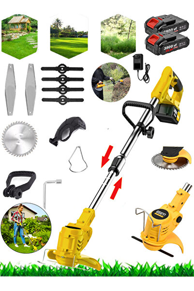 Eisenn Germany Nano Asr 776 Seri 3800 Vf 20 Ah Çift Akülü Ot Çim Çalı Biçme T...