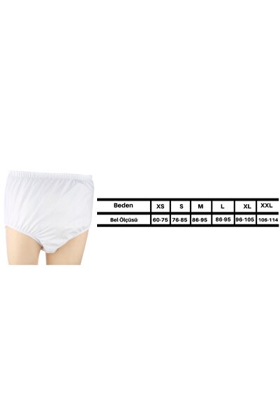 BK Premium Care Sıvı Geçirmez Yıkanabilir Hasta Külodu Slip Külot Yaşlı Külodu (XXL)