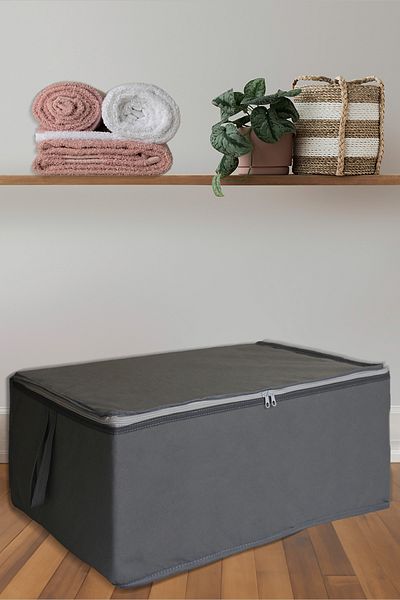 ADARYA HOME 6 Pieces Anthracite Large Size Flat Bag - 65x45x22cm