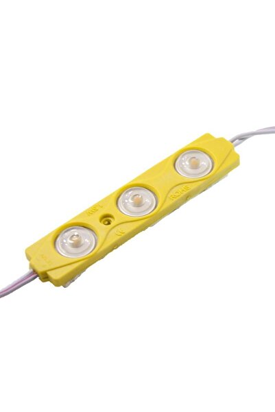 ZEMBİL 10 Adet Amber Turuncu 12V 1.5W 3 Ledli Mercekli Parmak Led Modül 2835 smd