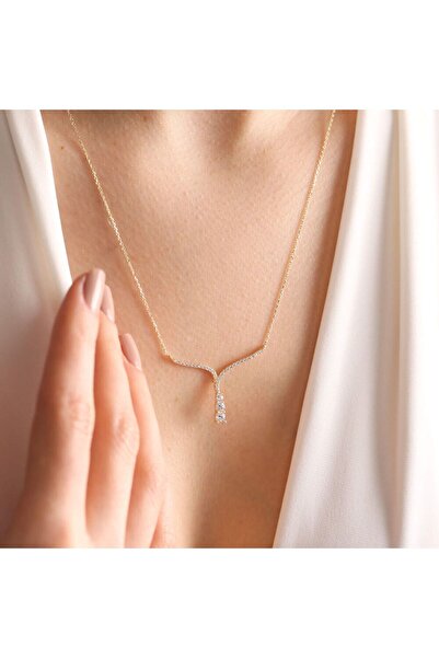 Sembol Gold Altın Tria Kolye