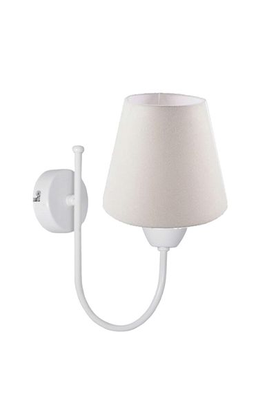 Fer Avize Modern Cream Fabric Lampshade Sconce