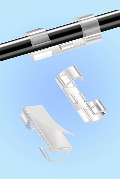 Beatitude 20 Adet Kablo Düzenleme Aparatı Yapışkanlı Bant Kablo Düzenleyici Ev Araba Yapışkanlı Kablo Tutucu