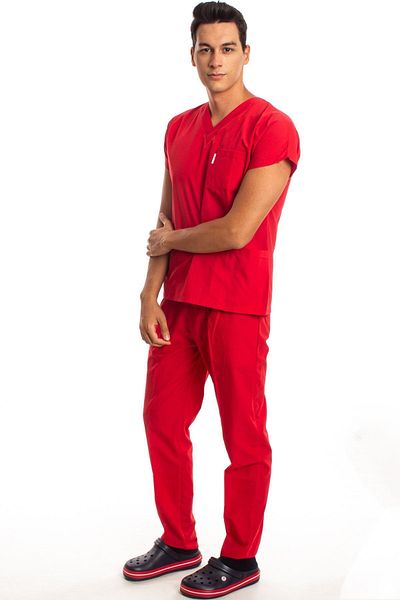 Simirna Üniforma Costum chirurgical roșu