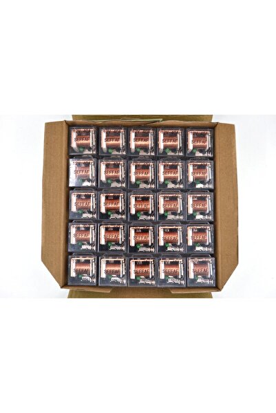 Inwells 25 Adet Dirençli Mini Röle Şeffaf 12V 40A 87A 5 Fişli Yeşil Ledli